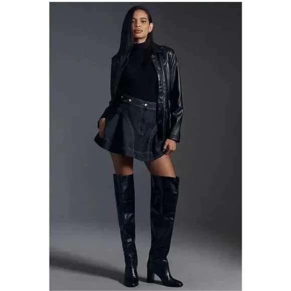 NWT! Schutz Terrance Over-The-Knee Block Boots in Black Size 9B - Picture 2 of 8